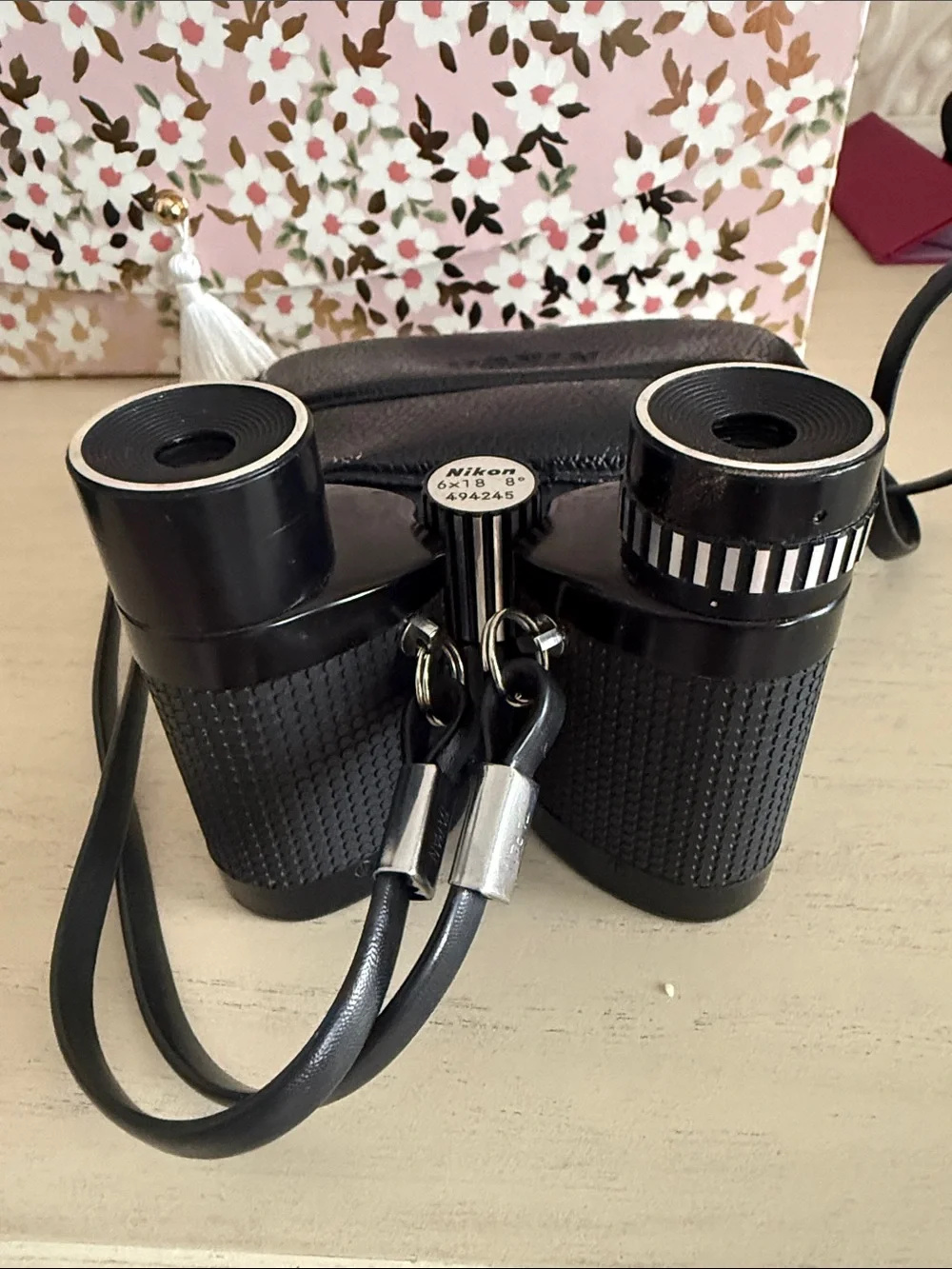 Nikon Black Compact 6x18 Binoculars with Silver Trim